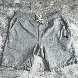 Quiksilver Men's "Easy Day" Heather Grey Elastic Waist DrawString Sweat Shorts S